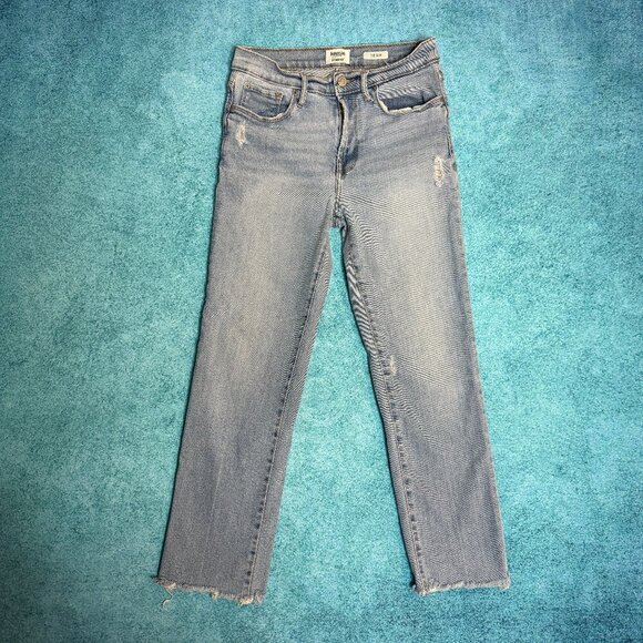 Kensie VintageLuxe Women’s Jeans Sz 6 /28 Slim Fit Distressed Blue Denim 28x25.5 - Picture 1 of 14